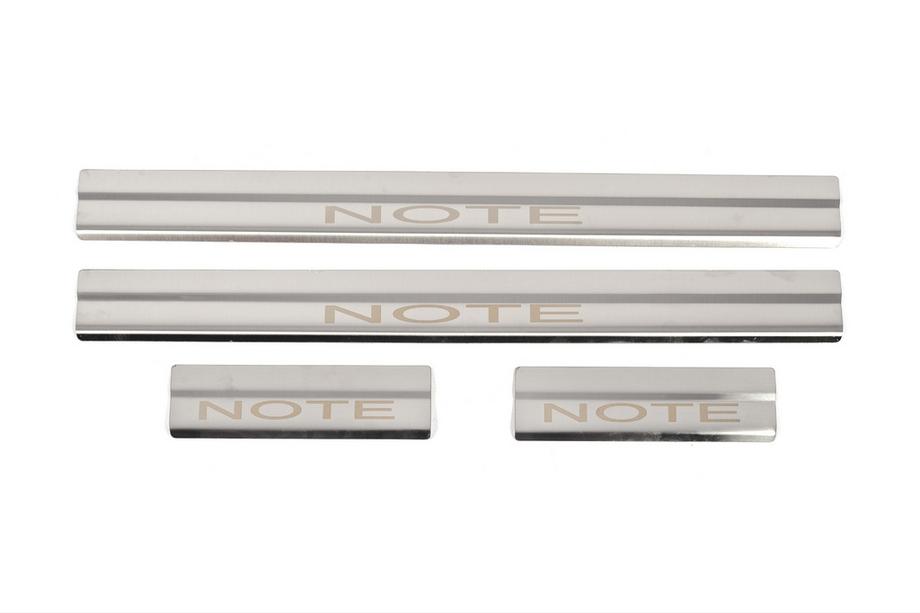 Nissan Note 2012-2020 Cubiertas de Umbral (4 uds, Acero Inoxidable) Image