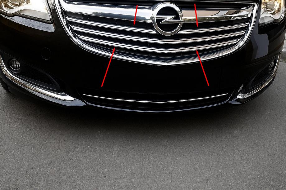 Opel Insignia 2008-2017 Cubiertas de Parrilla Cromadas (2014-2017, Acero Inoxidable) Image