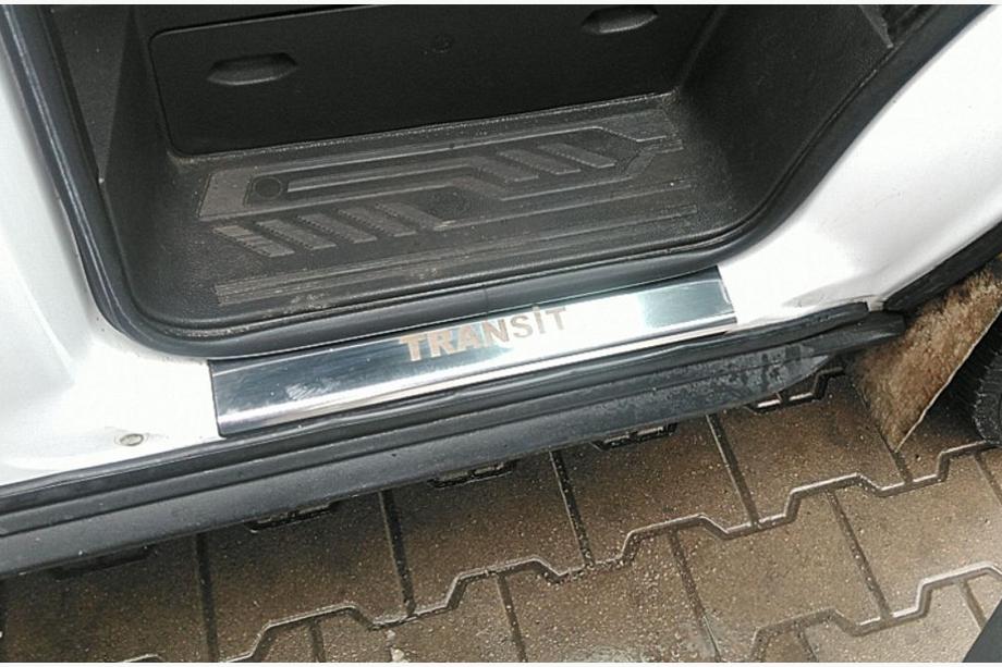 Ford Transit 2014- Cubiertas de Umbral (2 uds, Acero Inoxidable) Image
