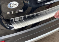 Mitsubishi Outlander 2012-2021 Protector de parachoques trasero 2015-2021 Carmos (acero inoxidable) foto 2
