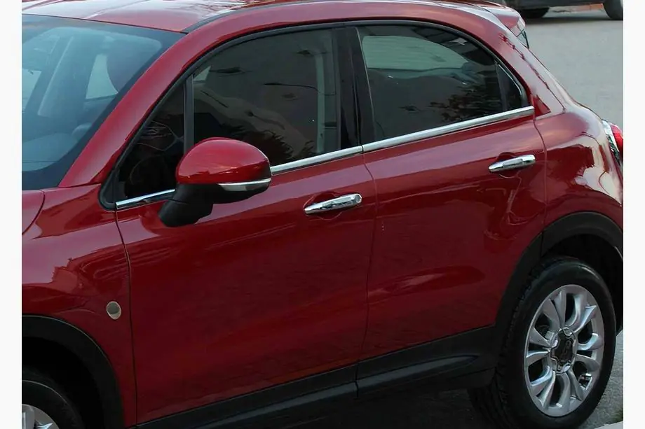 Fiat 500X 2014-2024 Molduras de ventana acero inoxidable (4 uds) Image