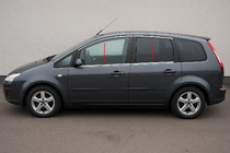 Ford C-Max 2004-2010 Molduras de ventana acero inoxidable (4 uds) foto 1