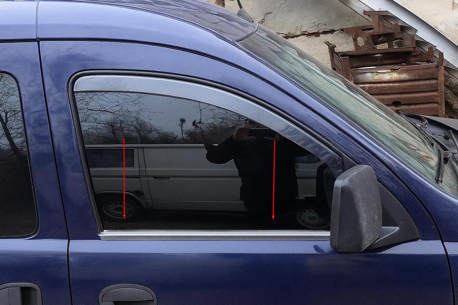 Opel Combo 2002–2012 Molduras de ventana en acero inoxidable (2 uds.) Image