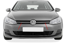 Volkswagen Golf 7/E-Golf 2012-2020 Cubiertas de parrilla cromadas (superior, acero inoxidable) foto 3