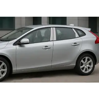 Cubiertas de pilares de puerta en acero inoxidable Volvo V40 2012- foto 1