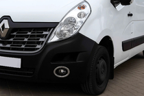 Renault Master 2011-2023 Cubiertas para faros antiniebla Carmos (2 uds., acero inoxidable) foto 1