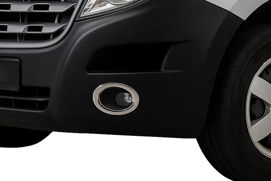 Nissan NV400 2010-2024 Cubiertas para faros antiniebla Carmos (2 uds., acero inoxidable) Image