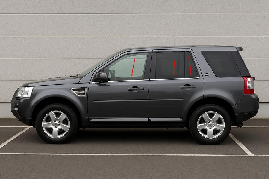 Land Rover Freelander II 2006–2014 Molduras de ventanas acero inoxidable (6 piezas) Image