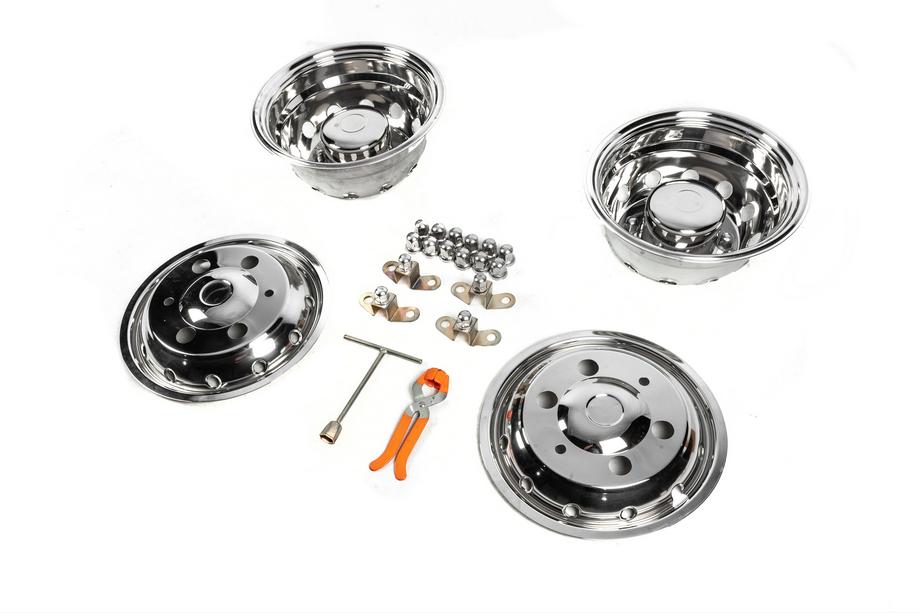 Iveco Daily 2014- Tapacubos de acero inoxidable OEM (2 aros, 4 uds) Foto 2