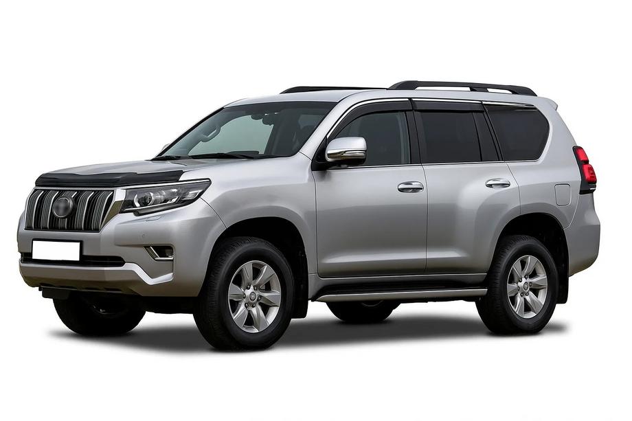 Toyota Land Cruiser Prado 150 2009-2023 Deflectores de ventana con moldura cromada Niken Luxury (6 uds) Image