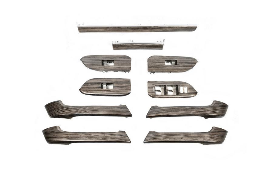 Toyota Land Cruiser Prado 150 2009-2023 Juego de inserciones en acabado madera oscura Image
