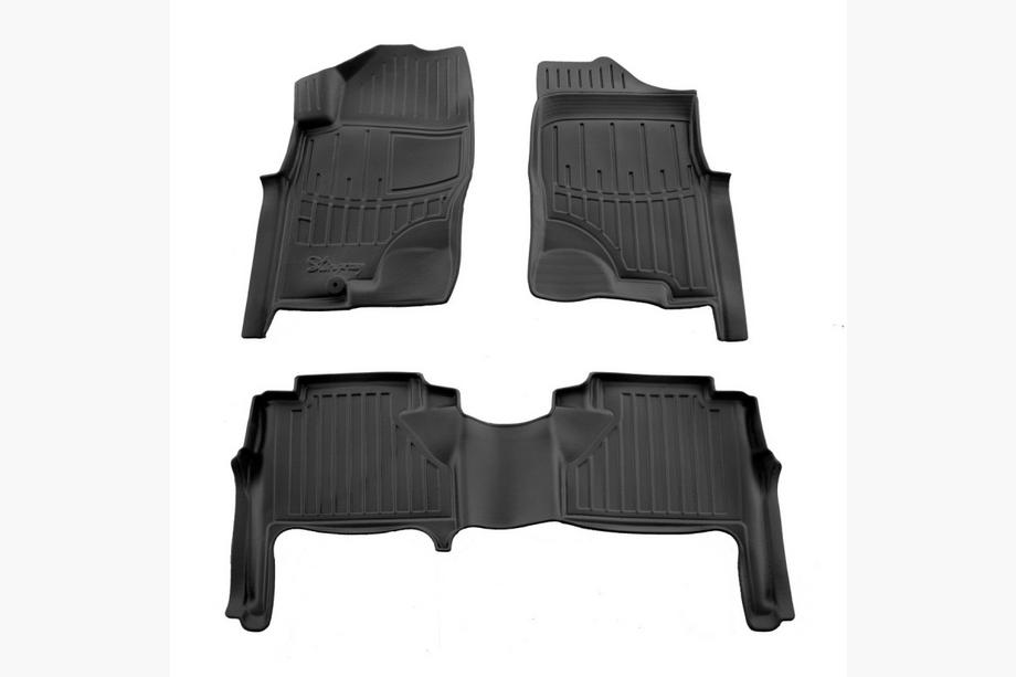 Nissan Navara 2006-2015 Alfombrillas Stingray 3D (5 uds, Poliuretano) Image