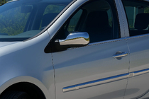 Renault Clio III 2005-2012 Molduras Exteriores de Ventanas Acero Inoxidable (4 uds) Carmos - Acero Inoxidable Turco foto 1