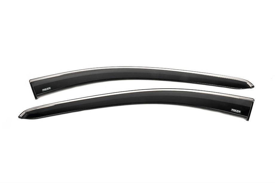 Volkswagen Caddy 2020- Deflectores de Ventana con Moldura Cromada (2 uds, Niken) Image