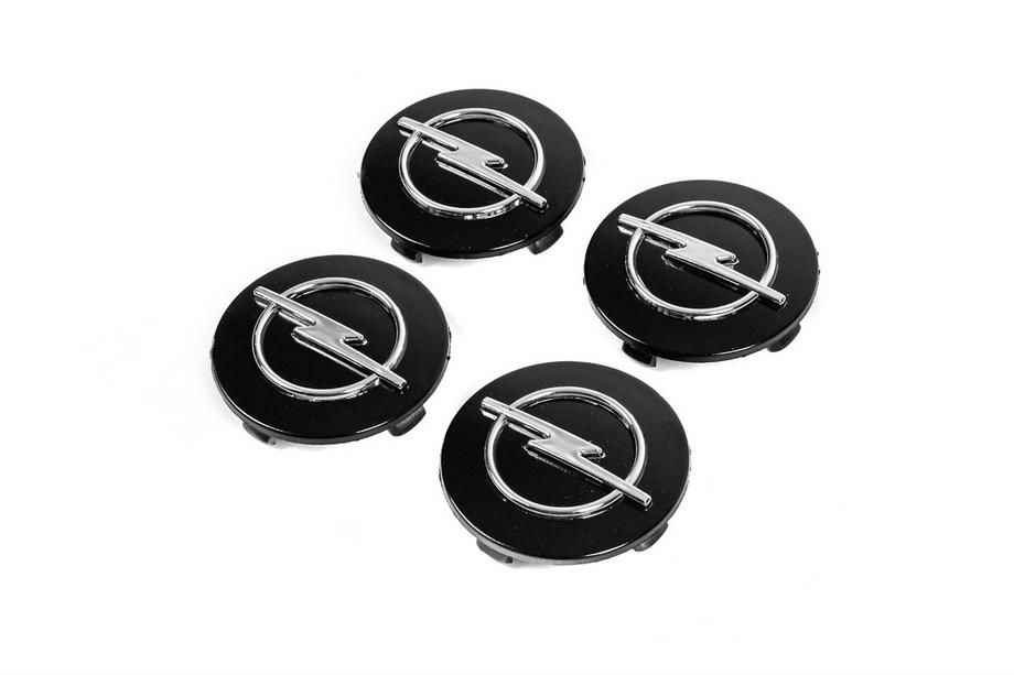 Opel Tapacubos centrales 65/58mm op6558b (negro, 4 uds) Image