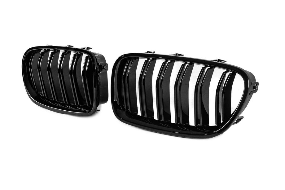 BMW 5 Series F10/F11 2010–2016 Riñones M-Look (Negro Brillante) Foto 3