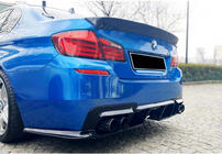 BMW 5 Series F10/F11 2010–2016 Difusor Trasero DPT V-1 (para M-Performance, Negro Brillante) foto 6