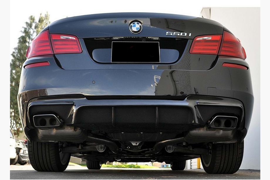 BMW 5 Series F10/F11 2010–2016 Difusor Trasero DPT V-2 (para M-Performance, Negro Brillante) Image