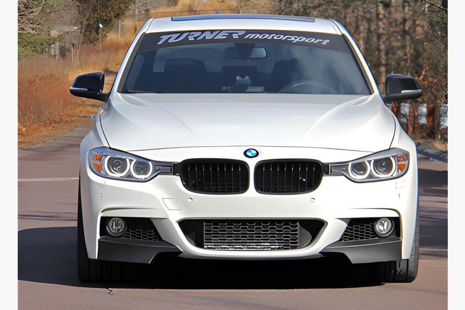 BMW 3 Series F30/F31 2012-2019 Splitter delantero DPT Flap (para M-Performance, Negro Brillante) Image