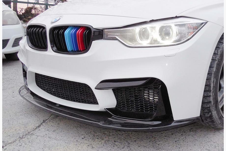 BMW 3 Series F30/F31 2012-2019 Splitter Delantero DPT Lip V-1 (Para M3, Negro Brillante) Foto 5
