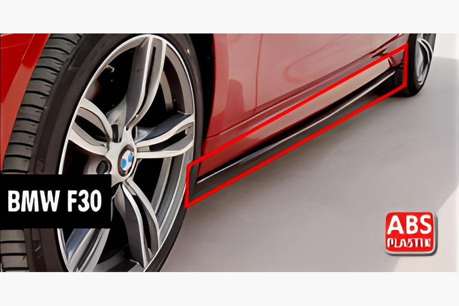 BMW 3 Series F30/F31 2012-2019 Extensiones de faldones laterales DPT V-1 (para faldones M-Sport, negro brillante) Foto 1