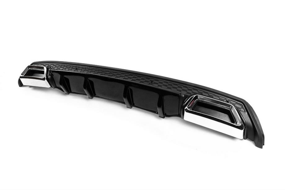 Difusor Trasero Universal DPT V-2 (ABS) (Negro Brillante) Image