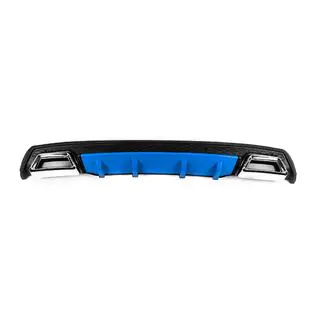 Difusor Trasero Universal DPT V-3 (ABS) (Azul+Negro Brillante) foto 1