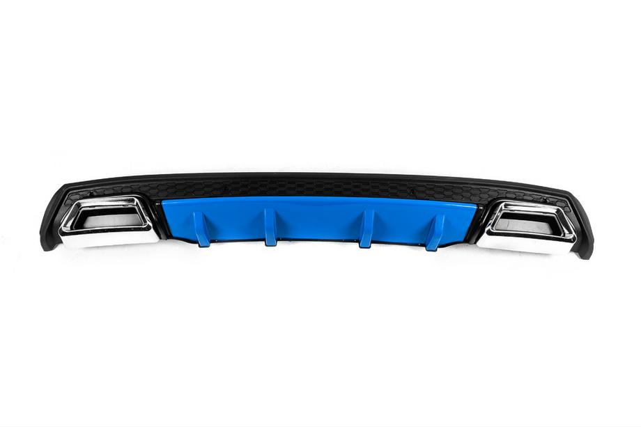 Difusor Trasero Universal DPT V-3 (ABS) (Azul+Negro Brillante) Image