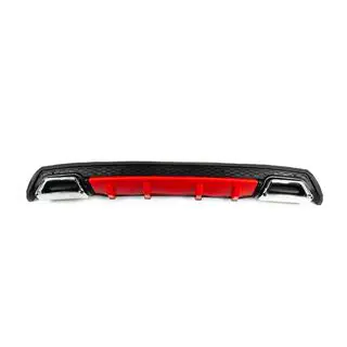 Difusor Trasero Universal DPT V-5 (ABS) (Rojo+Negro Brillante) foto 1