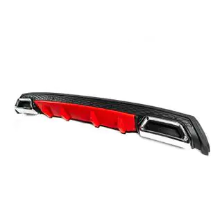 Difusor Trasero Universal DPT V-5 (ABS) (Rojo+Negro Brillante) foto 3