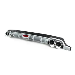 Difusor Trasero Universal DPT V-8 (ABS) (Gris+Negro Brillante) foto 1