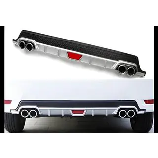 Difusor Trasero Universal DPT V-8 (ABS) (Gris+Negro Brillante) foto 2