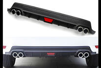 Difusor trasero universal DPT V-9 (ABS) (negro mate) foto 3