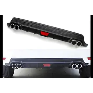 Difusor trasero universal DPT V-9 (ABS) (negro mate) foto 3