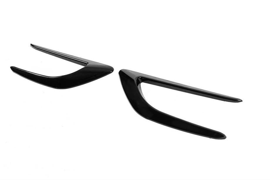Aletas laterales universales DPT V-2 (ABS) (2uds) (Negro Brillante) Foto 2