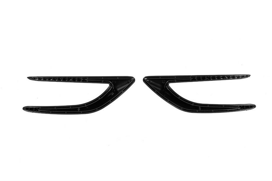 Aletas laterales universales DPT V-2 (ABS) (2uds) (Negro Brillante) Foto 3