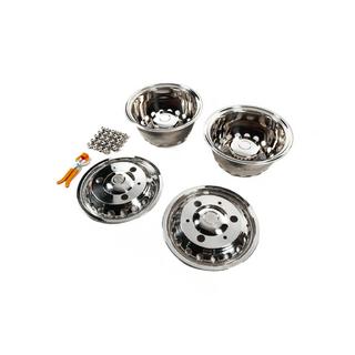 Tapacubos de acero inoxidable Exclusive V3 (diseño de 2 aros, 4 uds) Mercedes Sprinter W906 2006–2018 foto 3