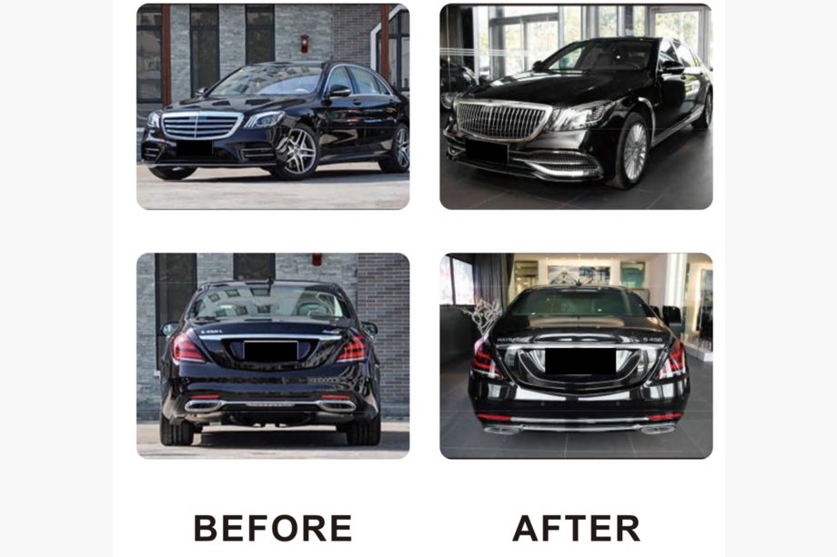 Mercedes S-class W222 2013-2022 Kit de restyling a Maybach (con faros) Image