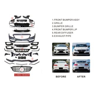 Kit de carrocería con difusor para Coupe (AMG C63-design 2018-2021) Mercedes C-class W205 2014-2021 foto 2