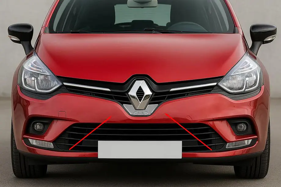 Renault Clio IV 2012-2019 Marco Cromado Emblema Delantero Carmos (Acero Inoxidable) Image