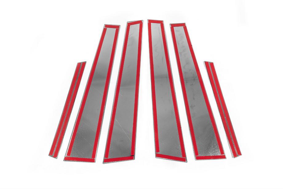 Mercedes S-class W221 2005-2013 Cubiertas de pilares de puerta en acero inoxidable (6 piezas) Foto 4