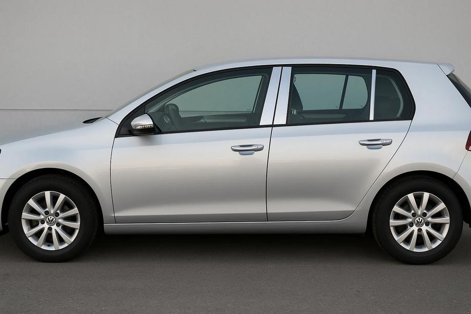 Volkswagen Golf 6 2008-2014 Cubiertas de pilares de puerta en acero inoxidable (6 piezas) Image