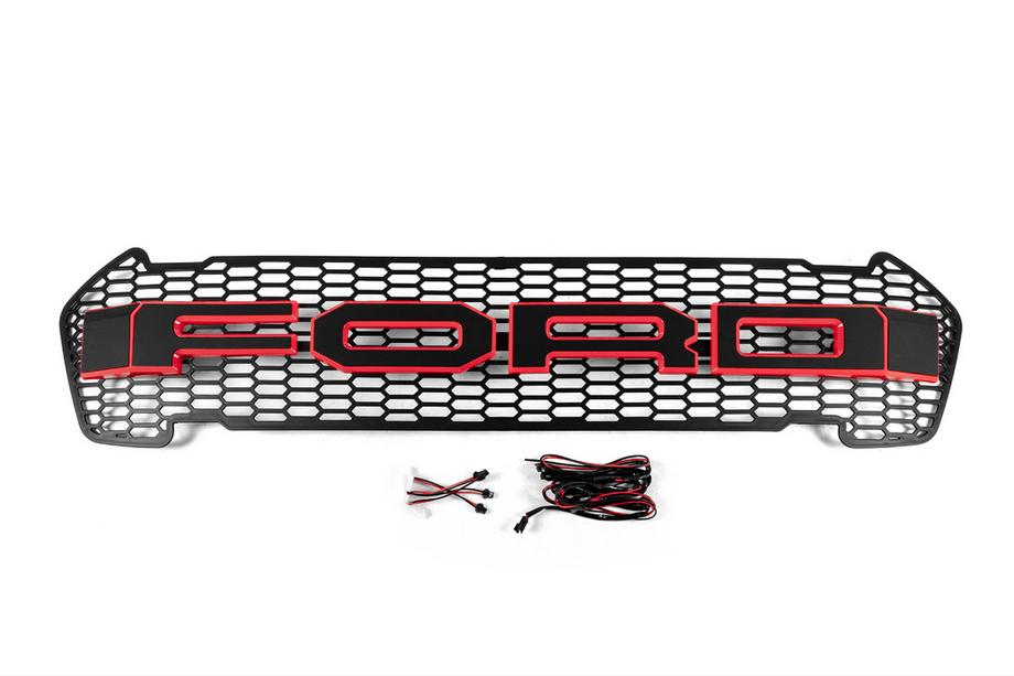Ford Ranger 2011–2022 Parrilla Delantera (2015-2018, Rojo, LED) Image