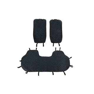 Fundas para asientos traseros (juego, Negro con costura azul) foto 1