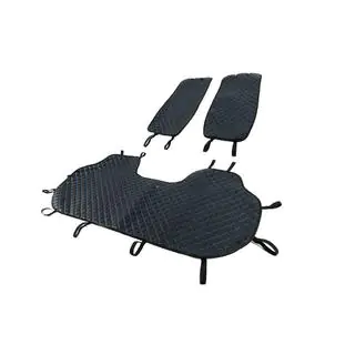 Fundas para asientos traseros (juego, Negro con costura azul) foto 2