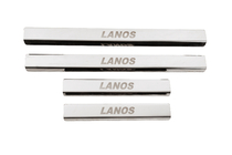 Chevrolet Lanos 1998–2017 Embellecedores de estribo para faldón lateral (Carmos V3, acero inoxidable) foto 1