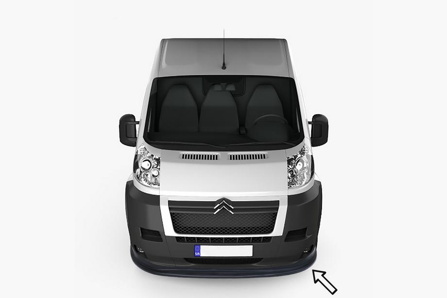 Citroen Jumper 2007-2025 Labio delantero ESA (2006-2013, negro) Image
