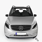 Mercedes Vito/V-class W447 2014- Labio delantero ESA (negro) foto 1