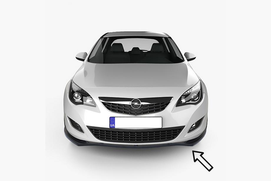 Opel Astra J 2009-2015 Labio delantero ESA (negro) Foto 1