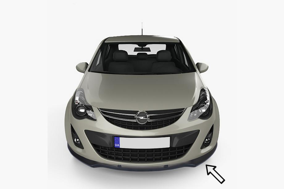 Opel Corsa D 2007-2014 Labio delantero ESA (2010-2014, negro) Foto 1
